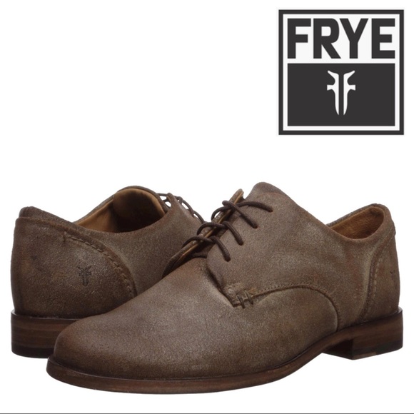NEW FRYE Elyssa Oxford Waxed Vintage SUEDE SHOES - Picture 7 of 7